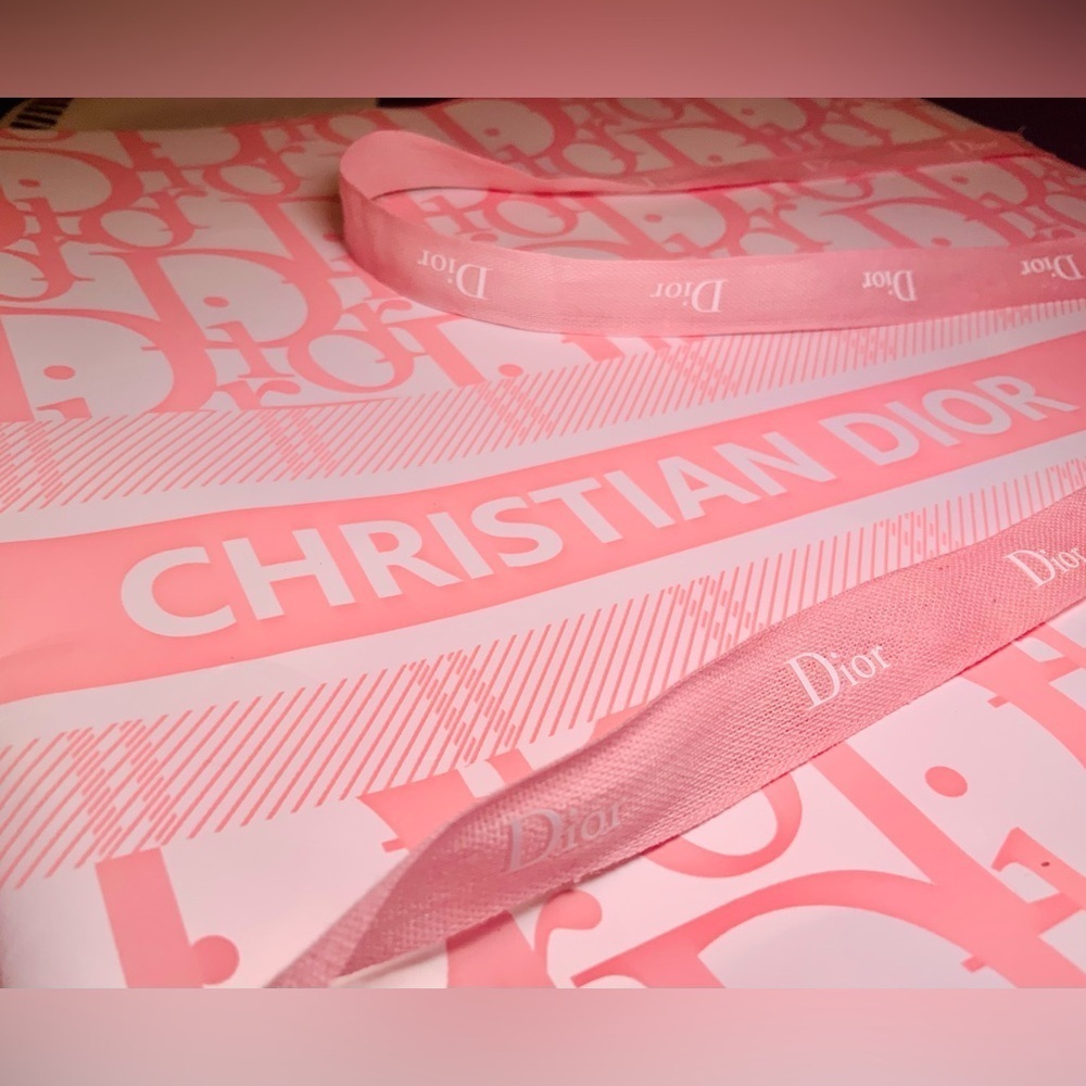 Pink Dior Ribbon 4/8” wide 72 inches - Picture 4 of 4